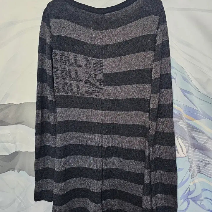 [BUNJANG] Coralroen Stripe Skull Punk Gothic Dress / coralroen 스트라이프 스컬  펑크 고딕룩 원피스