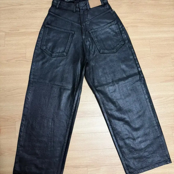 [BUNJANG] Project GR Coated Black Pants / 프로젝트GR 백워드 코티드 블랙 [1]