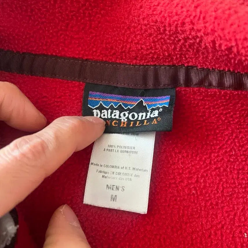 [BUNJANG] Patagonia USA Synchilla Red/Grey Fleece Anorak / 파타고니아 usa 신칠라 레드/그레이 플리스 후리스 아노락 맨투맨