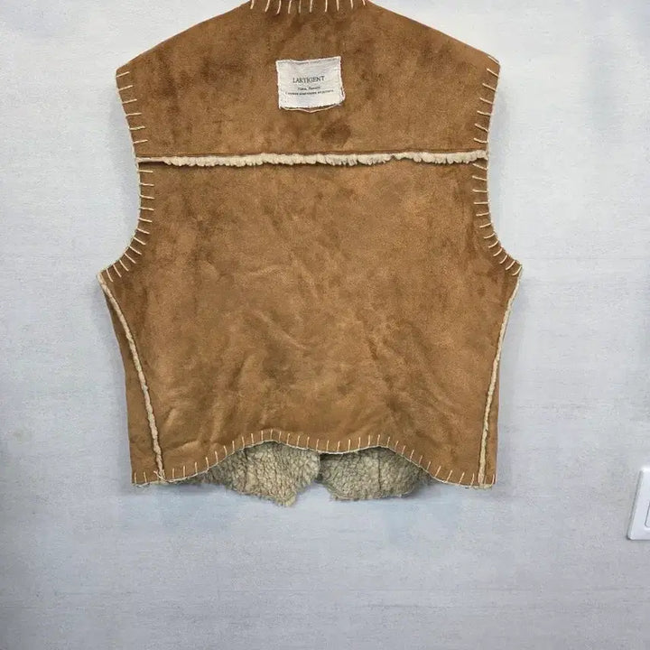 [BUNJANG] Latizen Suede Vintage Sherpa Mustang Vest / 라티젠 스웨이드 빈티지 셰르파 무스탕 조끼 프리 남성 m