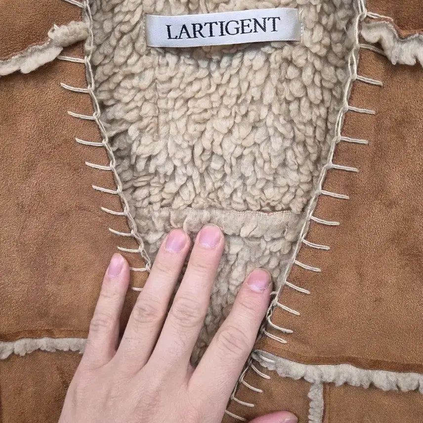 [BUNJANG] Latizen Suede Vintage Sherpa Mustang Vest / 라티젠 스웨이드 빈티지 셰르파 무스탕 조끼 프리 남성 m