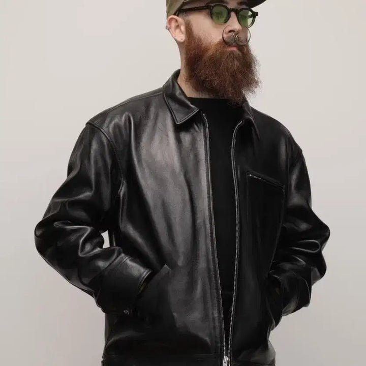 [BUNJANG] Schott Leather Tracker Jacket 2XL / Schott 쇼트 가죽 트래커 자켓 2XL (새상품)