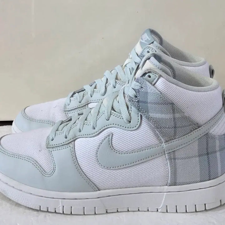 [BUNJANG] Nike Dunk High Retro SE Mint Plaid Sneakers / [265] 나이키 덩크 하이 레트로 SE 민트플래드ㅡ단종매물,최저가