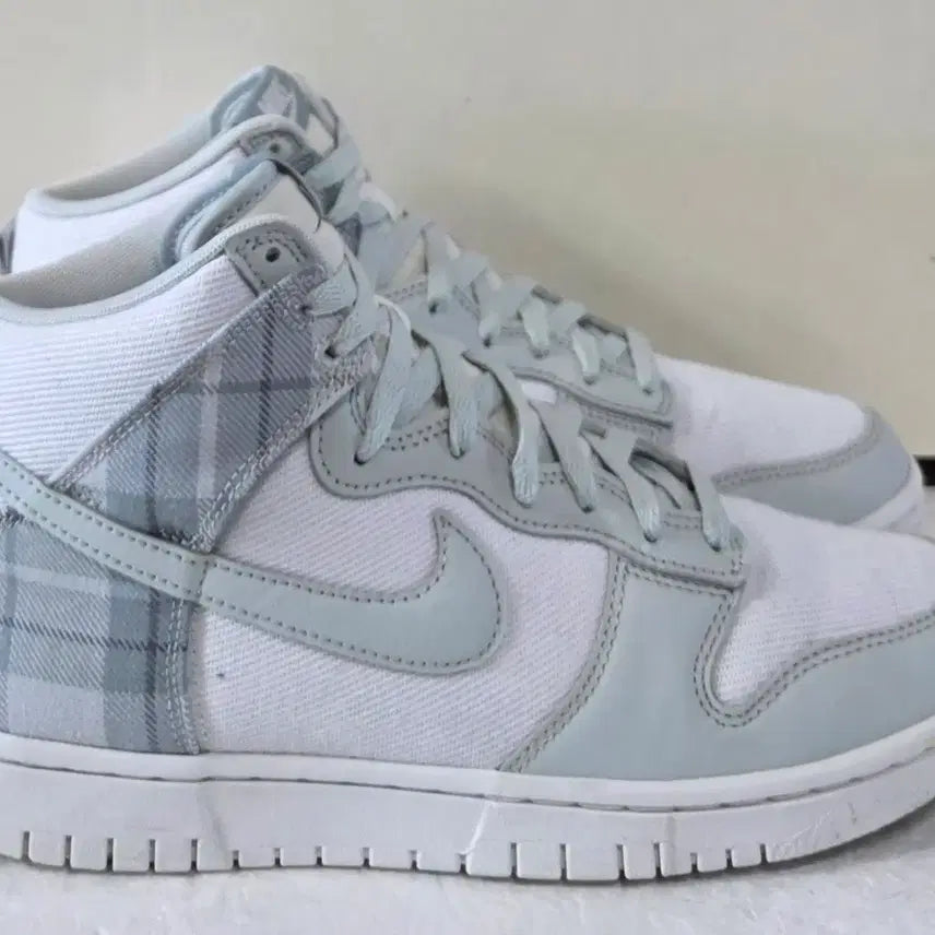[BUNJANG] Nike Dunk High Retro SE Mint Plaid Sneakers / [265] 나이키 덩크 하이 레트로 SE 민트플래드ㅡ단종매물,최저가