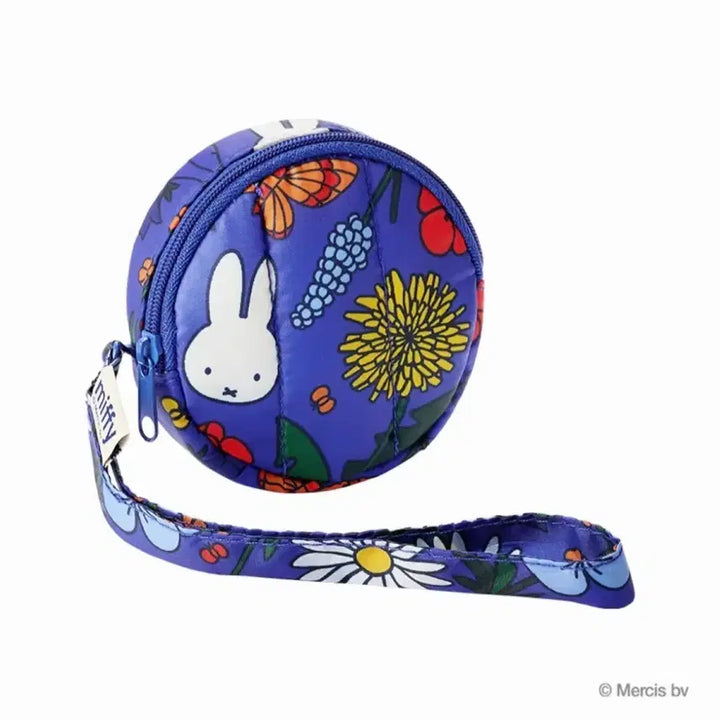 [BUNJANG] Byamore Miffy Round Pouch Navy Coin Purse / 바이아모레 미피 원형 파우치/동전지갑/토끼/네이비/여행/보라/꽃