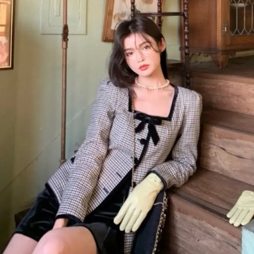 [BUNJANG] SKZOO Leebit Lorient Check Jacket (Size M) / 서쿠키 로리앙 체크 자켓 m