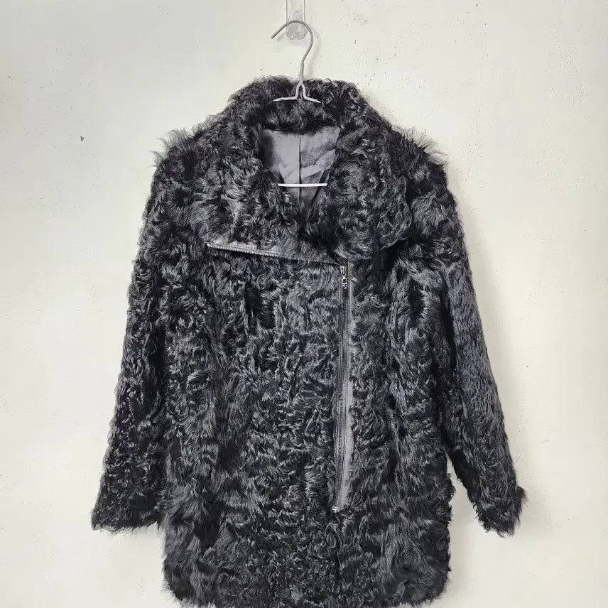 [BUNJANG] Black Fleece Lined Rider Jacket / 블랙 양털 라이더 자켓