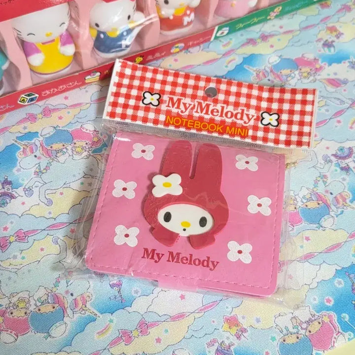 [BUNJANG] My Melody Mini Note Memo Pad Keychain / 고전 마이멜로디 미니 노트 메모지 키링