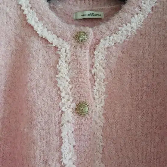 [BUNJANG] Roem Pink Tweed Knit Cardigan / 로엠 핑크 트위드 니트가디건 미착용