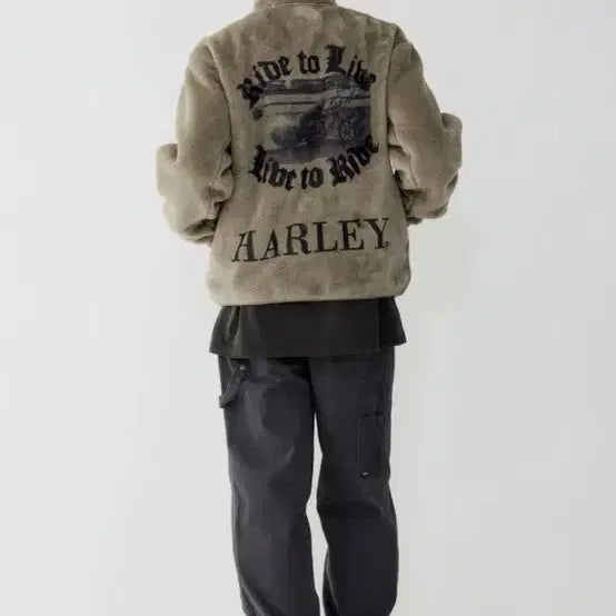 [BUNJANG] Holiday Davidson Printing Fleece / 할리데이비슨 프린팅 플리스 후리스