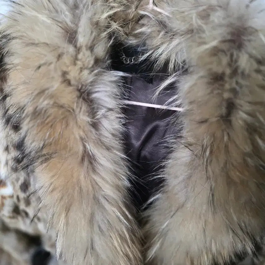 [BUNJANG] Jesi New York Leopard Fur Coat / 제시뉴욕레오파드 퍼 코트 벨트 모피코트