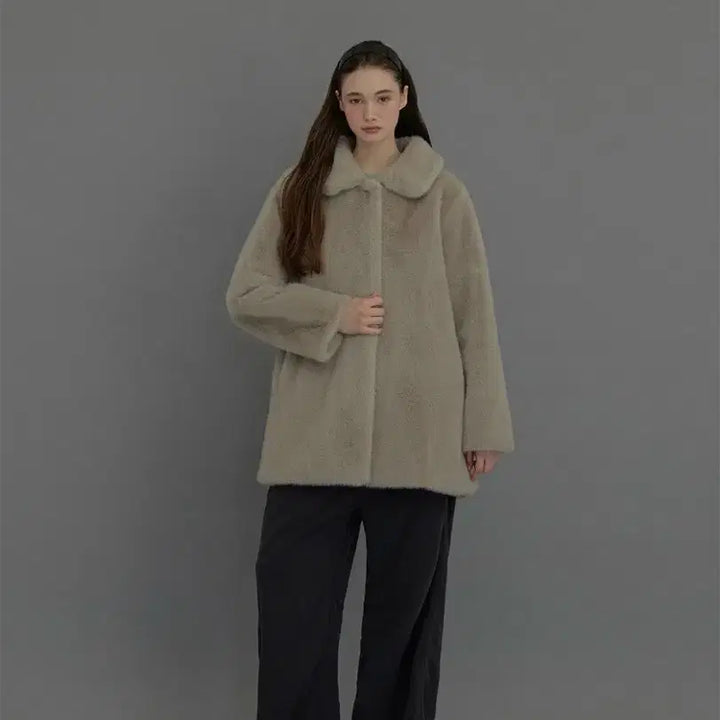 [BUNJANG] ODS Eco Fur Half Coat / ODS 에코 퍼 하프 코트