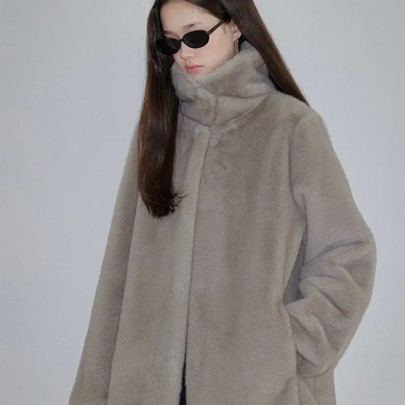 [BUNJANG] ODS Eco Fur Half Coat / ODS 에코 퍼 하프 코트