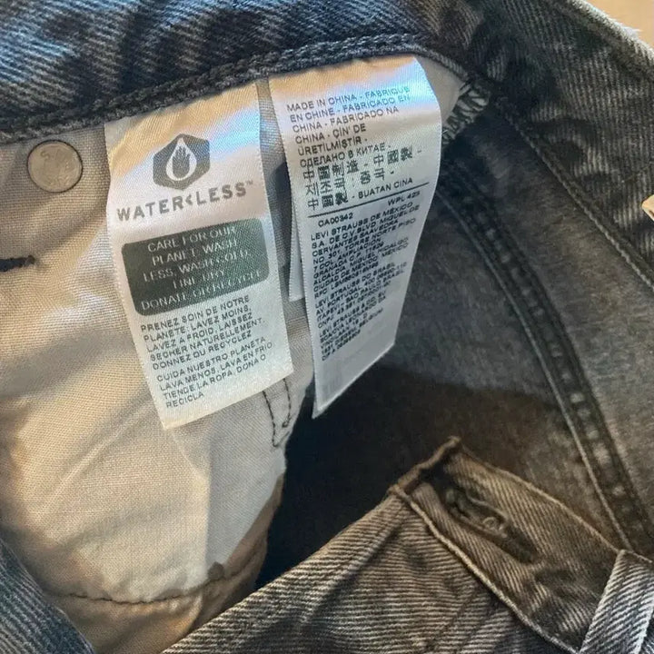 [BUNJANG] Levi's 501 Button Fly Denim Dark Gray W24 / 리바이스 501 버튼플라이 데님 W24사이즈 (다크그레이) (여성용)