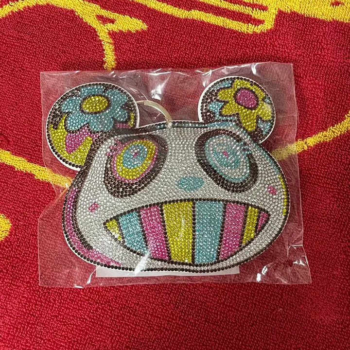 [BUNJANG] Kaikai Kiki Panda Rhinestone Keyring / 무라카미 타카시 한정판 카이카이키키 판다 라인스톤 키링 키체인
