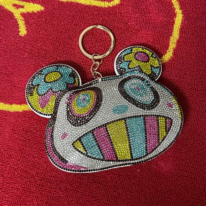 [BUNJANG] Kaikai Kiki Panda Rhinestone Keyring / 무라카미 타카시 한정판 카이카이키키 판다 라인스톤 키링 키체인