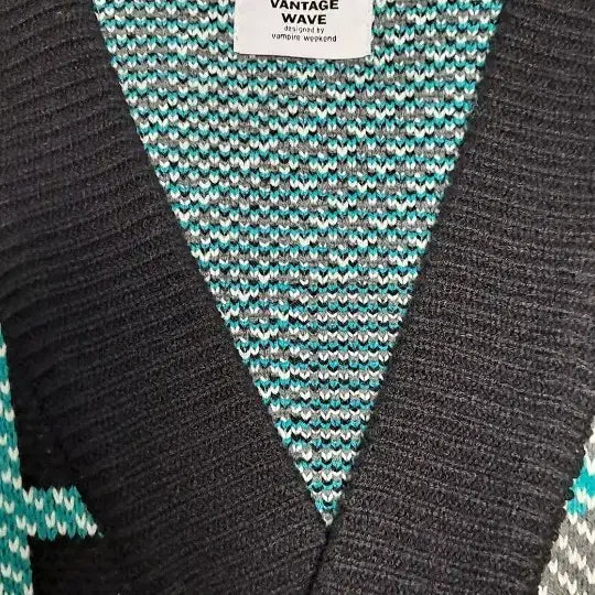 [BUNJANG] Wave Check Pattern Oversized Cardigan / 남성WAVE 체크 패턴 오버핏가디건 XL사이즈(105)