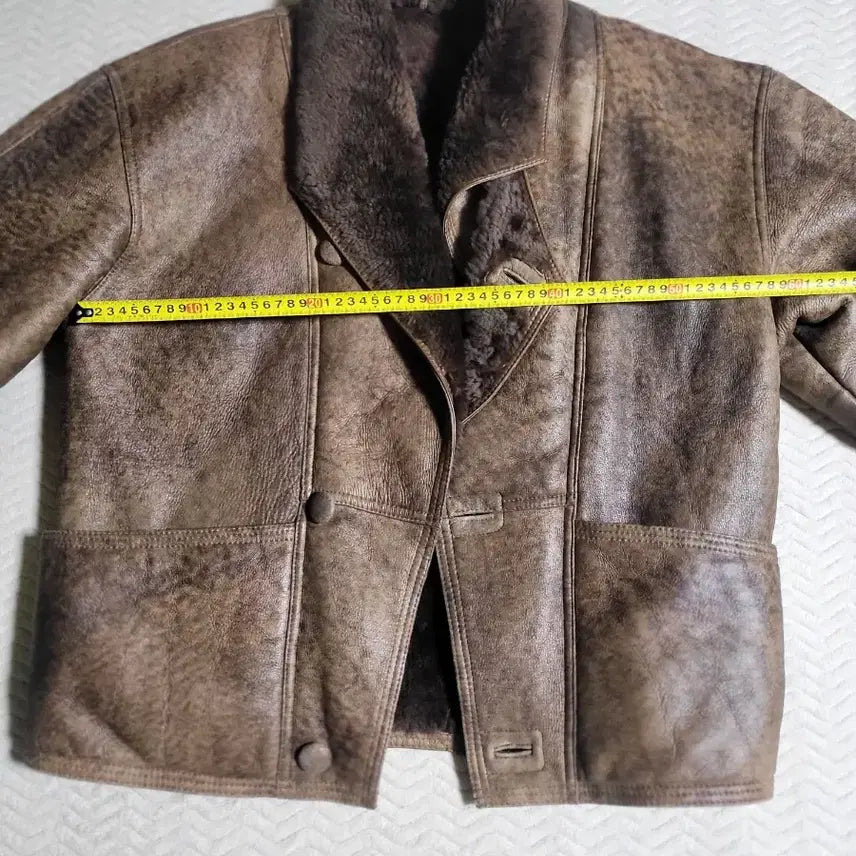 [BUNJANG] Del Formo Sheepskin Shearling Mouton Jacket Brown / 델포르모 양모피 양털 무스탕 자켓 브라운