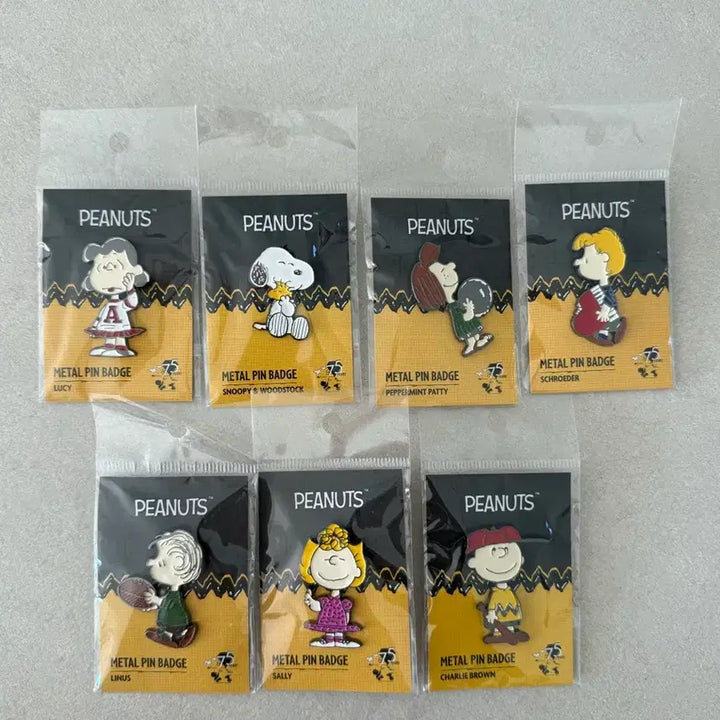 [BUNJANG] Peanuts Snoopy 75th Anniversary Pin Badge / 스누피 75주년 피너츠 핀뱃지
