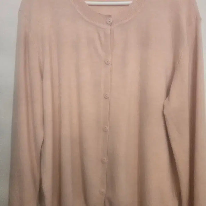 [BUNJANG] Pink Round Neck Thin Cardigan - L / 핑크 라운드넥 얇은 가디건L(새상품)