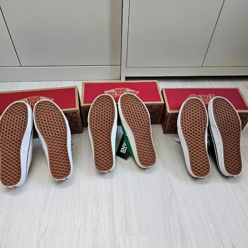 [BUNJANG] Vans Authentic Mule Set White Green Black 260 Shoes / 반스 어센틱 뮬 3세트 화이트 그린 블랙 260 새상품 무료배송