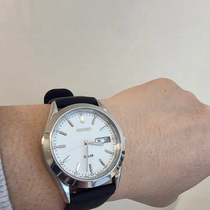 [BUNJANG] Seiko Solar White Face Quartz Watch / 세이코 솔라 화이트페이스 쿼츠 시계