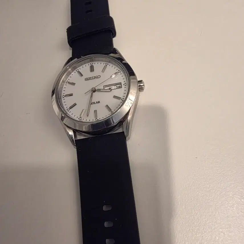 [BUNJANG] Seiko Solar White Face Quartz Watch / 세이코 솔라 화이트페이스 쿼츠 시계