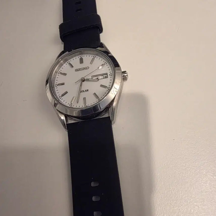 [BUNJANG] Seiko Solar White Face Quartz Watch / 세이코 솔라 화이트페이스 쿼츠 시계