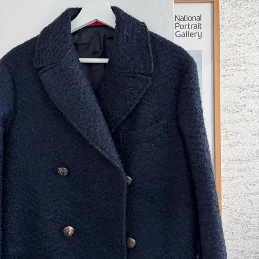 [SOLD OUT] [Lansmere] 란스미어 헤링본 더블 코트 네이비 048