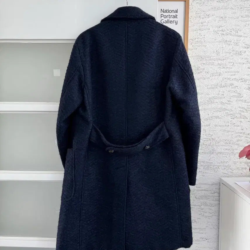 [SOLD OUT] [Lansmere] 란스미어 헤링본 더블 코트 네이비 048