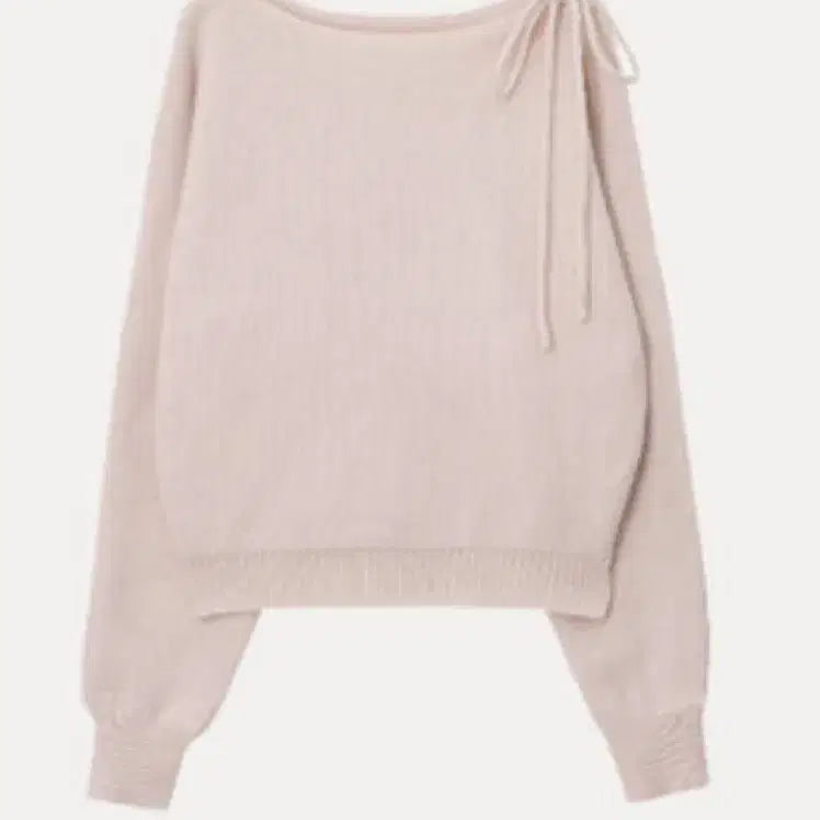 [BUNJANG] Moebon Tie Ribbon Boat Neck Knit Top / 모번 타이 리본 보트넥 니트
