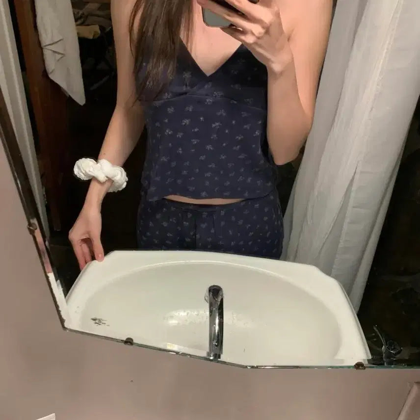 [BUNJANG] Lilykots Pajama Set Navy / 릴리코츠 파자마 세트 네이비