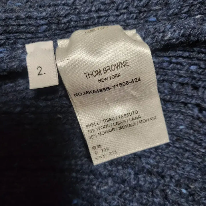 [BUNJANG] Thom Browne Donegal Cable Knit Sweater / [신형] 2 / 톰브라운 사선완장 도네갈 케이블 니트