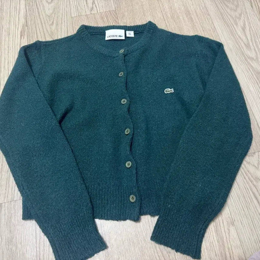 [BUNJANG] Lacoste Green Cardigan / 반택포) 라코스테 초록색 가디건