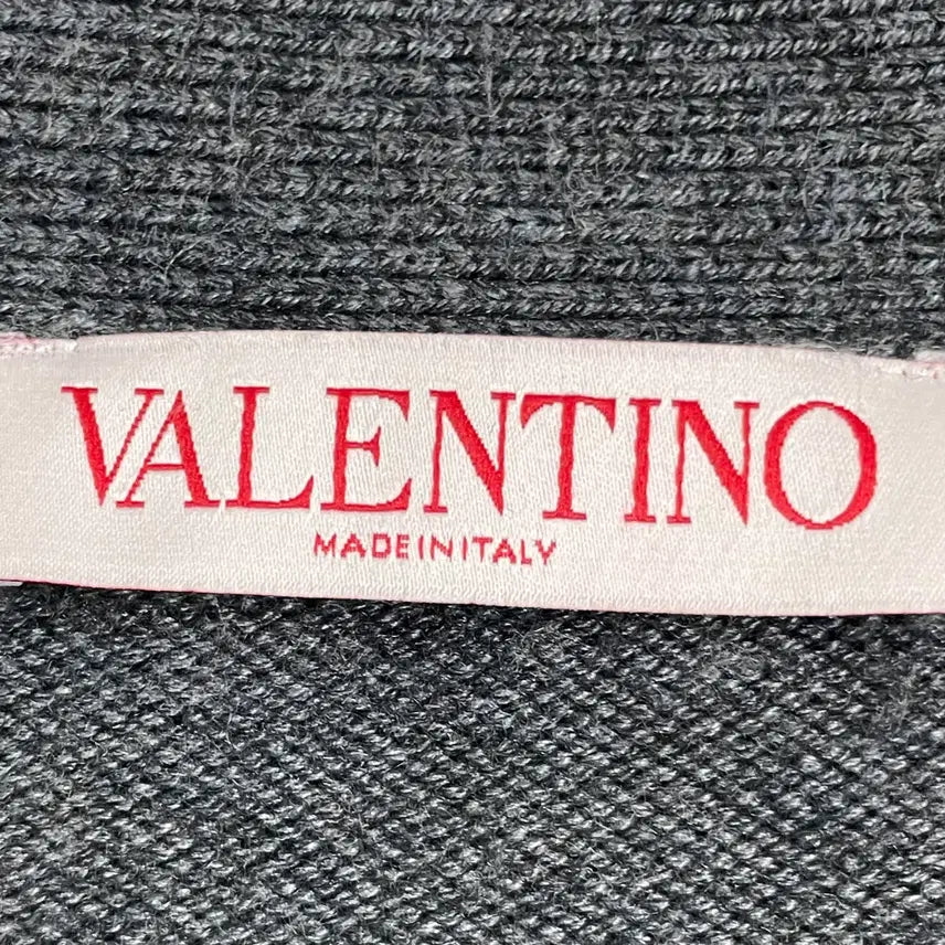 [BUNJANG] Valentino Flower Short Gray Cardigan / [여성상의] 발렌티노 플라워 숏 그레이 가디건