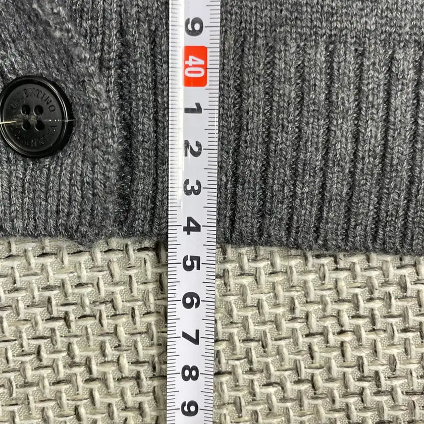 [BUNJANG] Valentino Flower Short Gray Cardigan / [여성상의] 발렌티노 플라워 숏 그레이 가디건