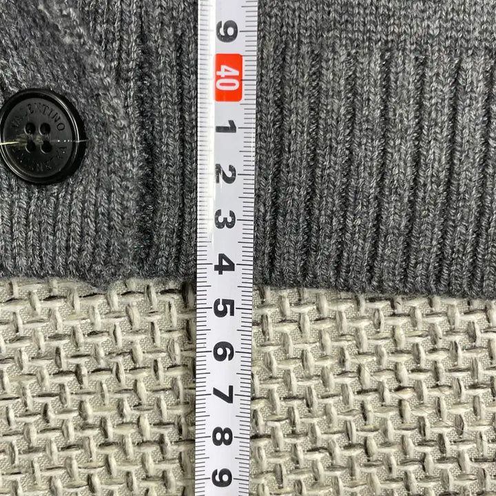 [BUNJANG] Valentino Flower Short Gray Cardigan / [여성상의] 발렌티노 플라워 숏 그레이 가디건