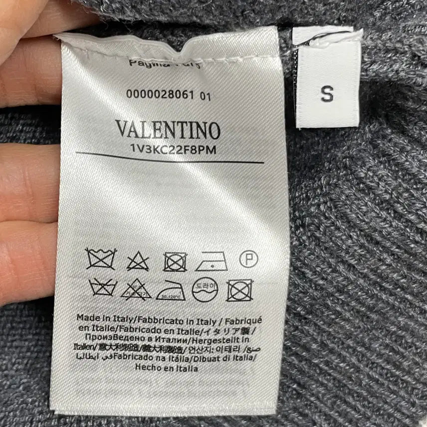 [BUNJANG] Valentino Flower Short Gray Cardigan / [여성상의] 발렌티노 플라워 숏 그레이 가디건