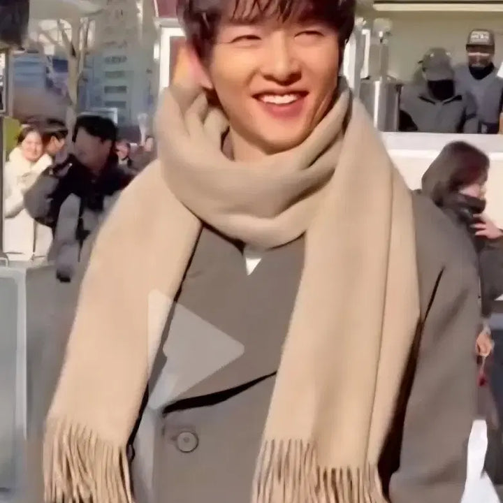 [BUNJANG] Polo Ralph Lauren Scarf Beige/Black/Gray / (새제품) 폴로 랄프로렌 머플러 베이지 /검정 /회색