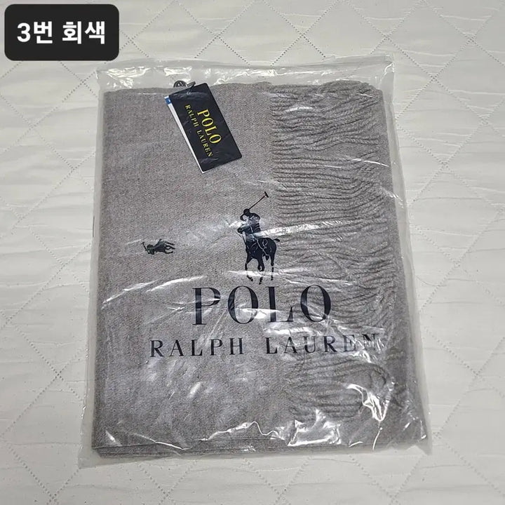 [BUNJANG] Polo Ralph Lauren Scarf Beige/Black/Gray / (새제품) 폴로 랄프로렌 머플러 베이지 /검정 /회색