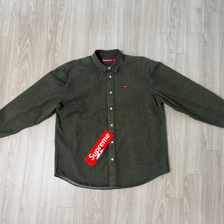 [BUNJANG] Supreme Small Box Denim Shirt Olive / [M] 슈프림 스몰박스 데님셔츠 올리브