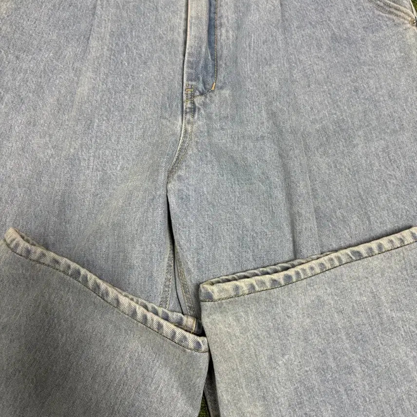 [BUNJANG] Youth Wide Two-Tuck Denim Pants / 유스 와이드 투턱 데님 팬츠