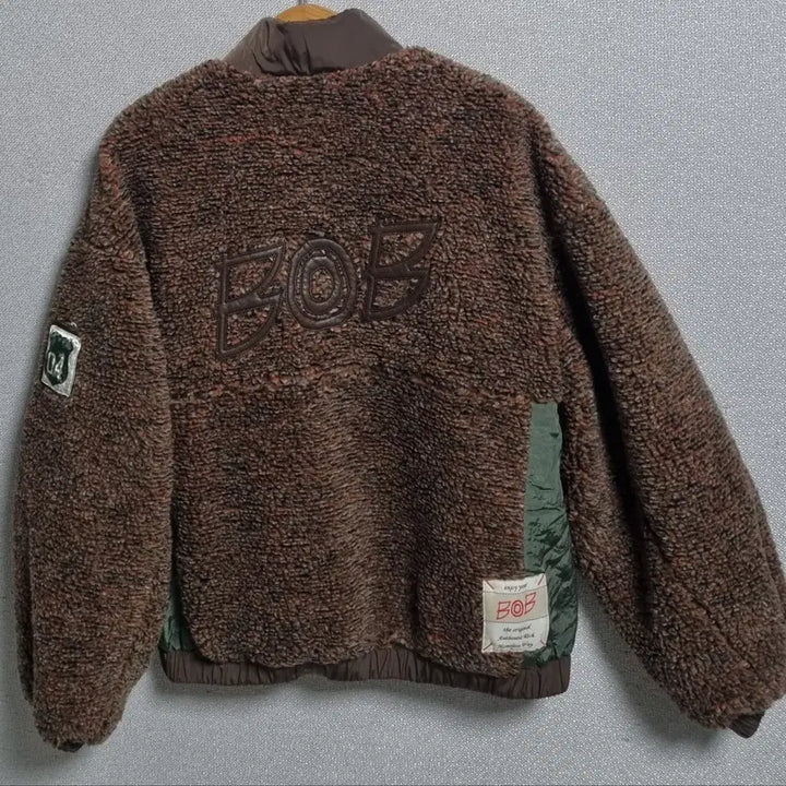 [BUNJANG] BOB Brown Multicolor Fleece Jacket / S ) BOB 브라운 멀티컬러 후리스 플리스