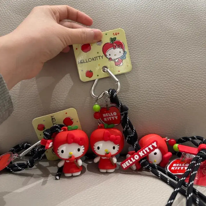 [BUNJANG] Hello Kitty Apple Figure Keyring / 헬로키티 사과키티 키링 스트랩 새상품