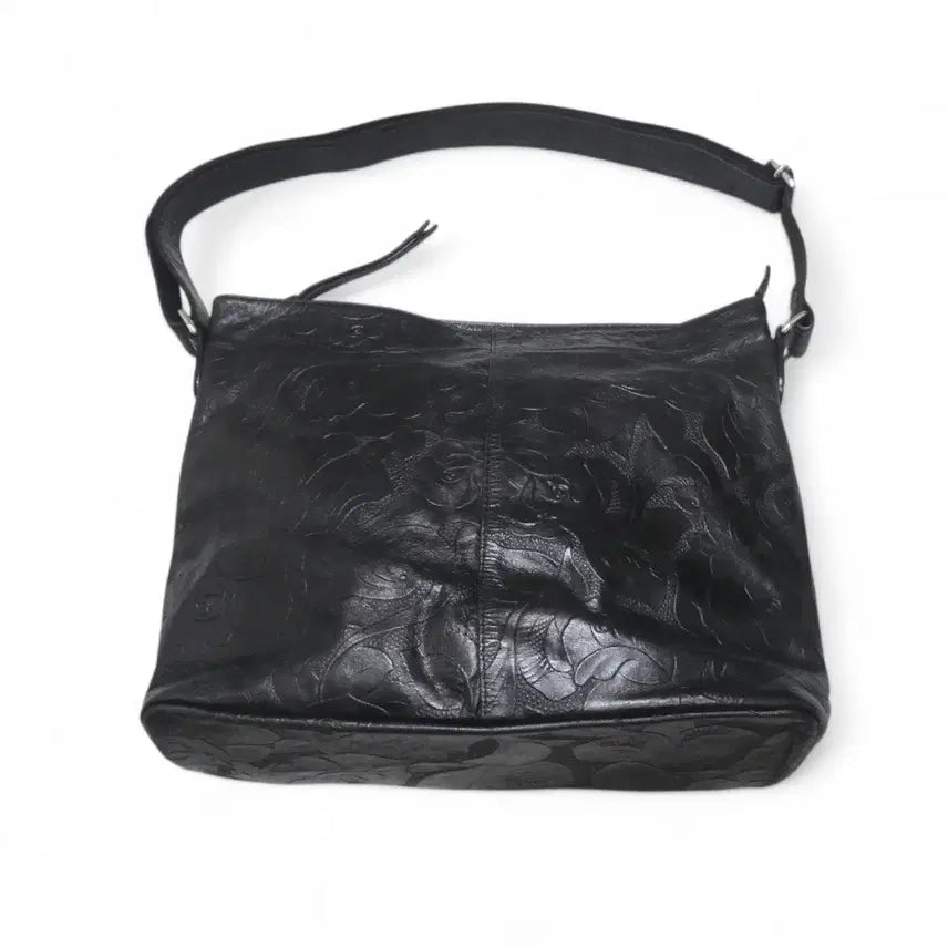 [BUNJANG] Ibiza Rose Embossed Leather Shoulder Bag / 이비자 소가죽 로즈 엠보 숄더백 장 폴 고티 뉴로즈 y2k