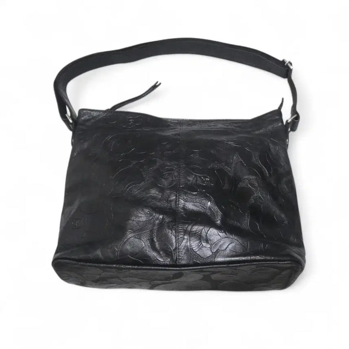 [BUNJANG] Ibiza Rose Embossed Leather Shoulder Bag / 이비자 소가죽 로즈 엠보 숄더백 장 폴 고티 뉴로즈 y2k