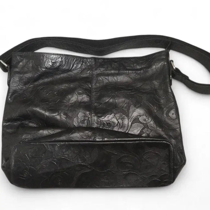 [BUNJANG] Ibiza Rose Embossed Leather Shoulder Bag / 이비자 소가죽 로즈 엠보 숄더백 장 폴 고티 뉴로즈 y2k