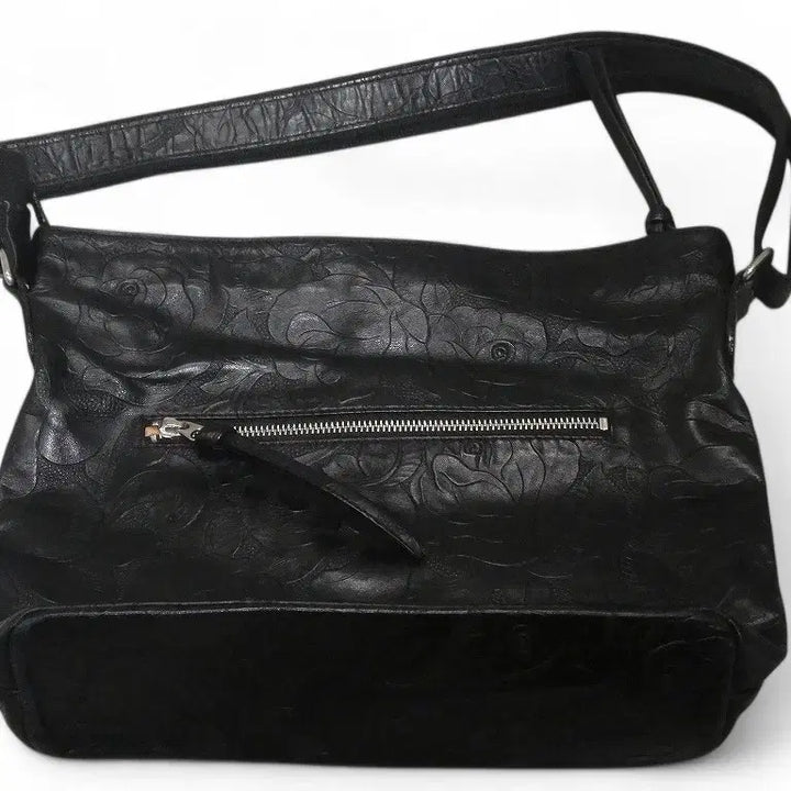 [BUNJANG] Ibiza Rose Embossed Leather Shoulder Bag / 이비자 소가죽 로즈 엠보 숄더백 장 폴 고티 뉴로즈 y2k