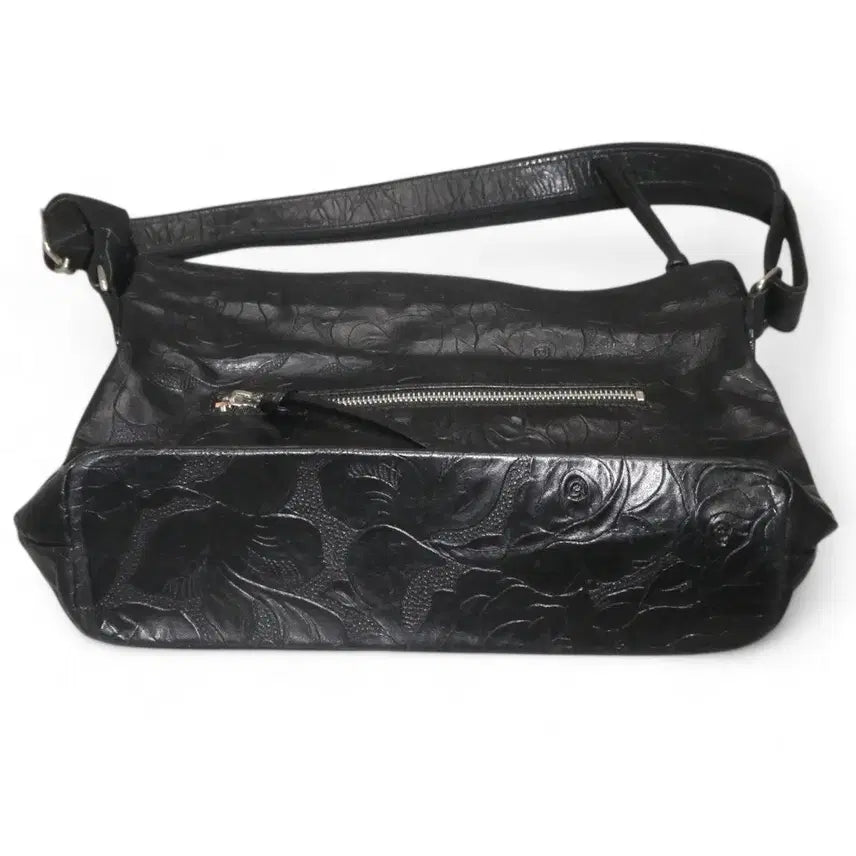 [BUNJANG] Ibiza Rose Embossed Leather Shoulder Bag / 이비자 소가죽 로즈 엠보 숄더백 장 폴 고티 뉴로즈 y2k