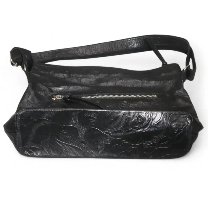 [BUNJANG] Ibiza Rose Embossed Leather Shoulder Bag / 이비자 소가죽 로즈 엠보 숄더백 장 폴 고티 뉴로즈 y2k
